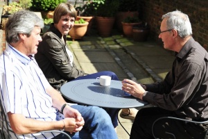 York Associates trainees have a break and a chat over some coffee
